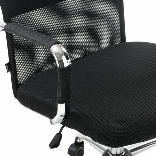 Кресло офисное Brabix Fit EX-514 сетка/ткань, черное 531949 фото 4